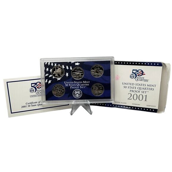 2001 US Mint State Quarters Proof Set Giftable Collectible Edition - Picture 6 of 6